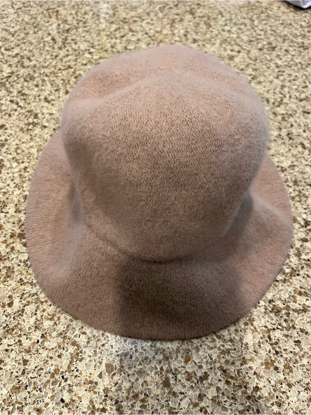 Womens Soft Knit Rabbit Fur Bucket Hat
